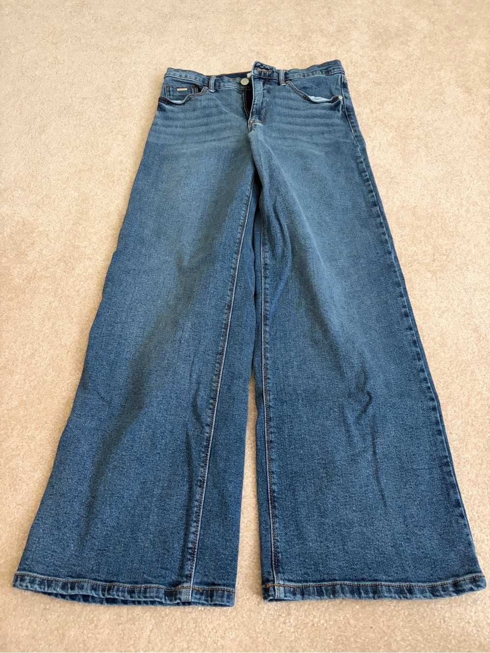 Nine West Wide-Leg Jeans in medium Blue Denim